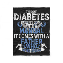 Fun Type 1 Diabetes Diabetic T1d Awareness Men Wom Fleece Blanket