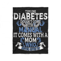 Fun Type 1 Diabetes T1d Diabetic Awareness Women K Fleece Blanket