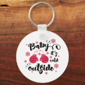 Fun Typography Christmas Keychain (Front)