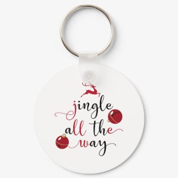 Fun Typography Christmas Keychain