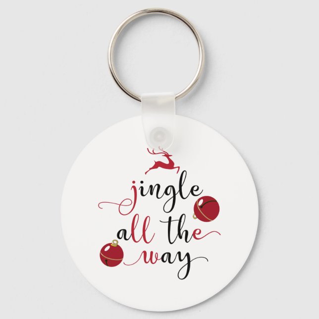 Fun Typography Christmas Keychain (Front)