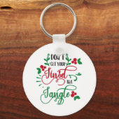 Fun Typography Christmas Keychain (Front)