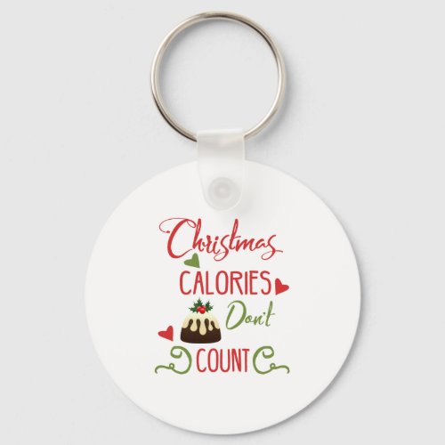 Fun Typography Christmas Keychain