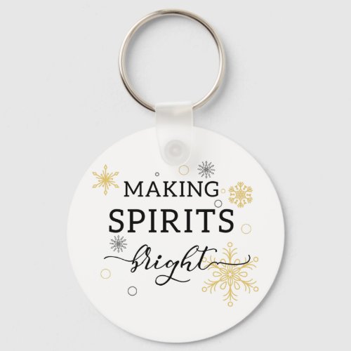 Fun Typography Christmas Keychain