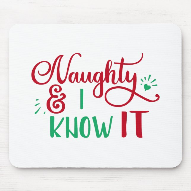Fun Typography Christmas Mouse Pad (Front)