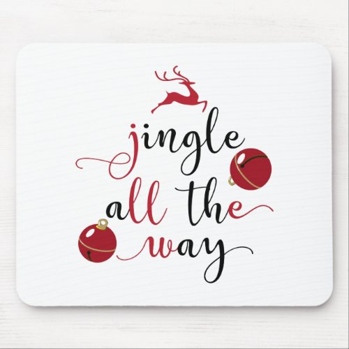 Fun Typography Christmas Mouse Pad