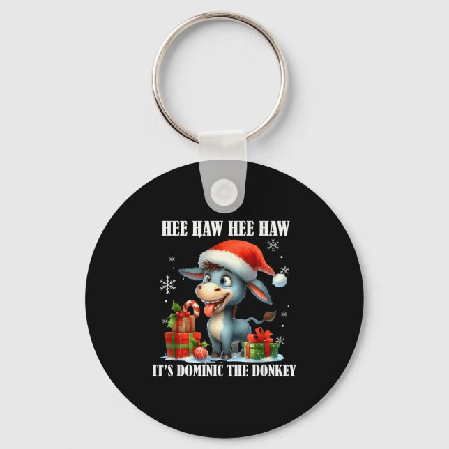 Fun Ugly Christmas Traditions Celebration Funny Ch Keychain (Front)