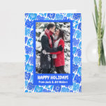 Fun Ugly Hanukkah Sweaters Cute CUSTOM Holiday Card<br><div class="desc">Customize this card by adding your own photo and text over the cute background. Check my shop for more colors and designs or let me know if you'd like something custom. Thanks for shopping with me!</div>