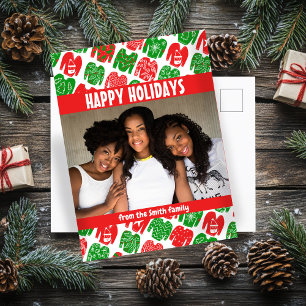 Fun Ugly Xmas Sweaters Cute CUSTOM Holiday Postcard