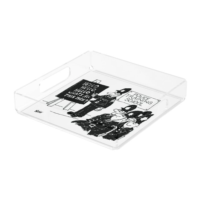 Fun UK Police Training School Acrylic Tray (Angled)