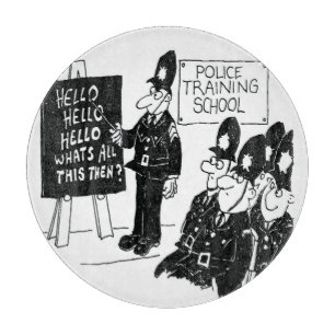 Fun UK Police Training School Cutting Board
