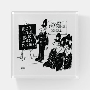 Fun UK Police Training School Paperweight