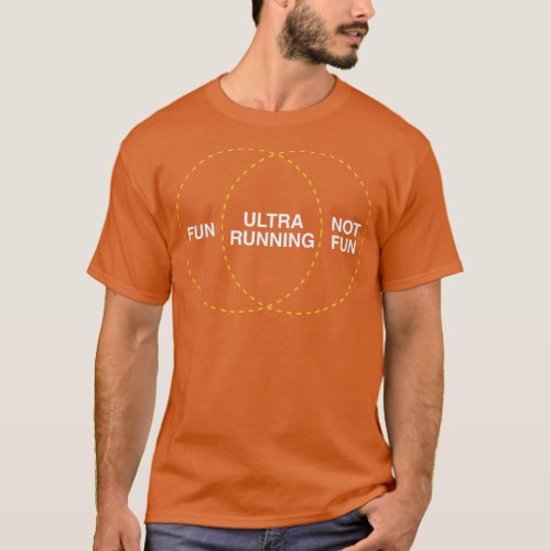 Fun ultra running not fun venn diagram for ultra r T_Shirt