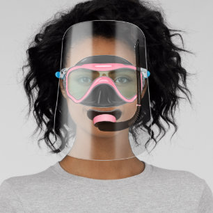 Fun Under The Ocean Pink Scuba Snorkelling Goggle Face Shield