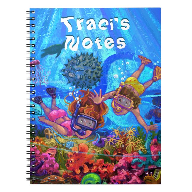 Fun Under The Sea Personalized Notebook (Front)