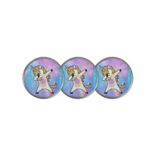 Fun Unicorn Glitter Stars Custom Unique Golfer Golf Ball Marker