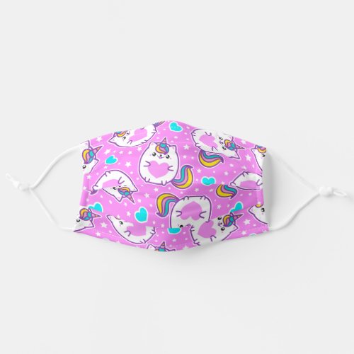 Fun Unicorn Kitty pattern Adult Cloth Face Mask