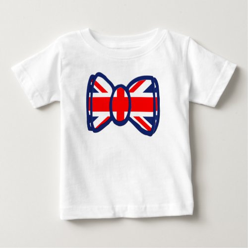 Fun Union Jack Bow Tie Art Gifts Baby T_Shirt