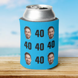 Fun Unique 40th Birthday Photo Cool Retro Can Cooler