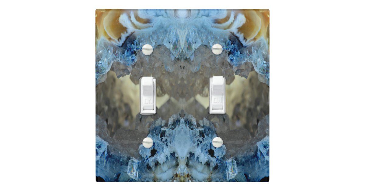Fun Unique Blue Amber Geode Crystal Rock Pattern Light Switch Cover Fun Unique Blue Amber Geode Crystal Rock Pattern Light Switch Cover Zazzle Com