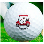 Fun Unique Custom Cart Monogram Name Golf Balls at Zazzle