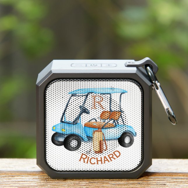 Fun Unique Custom Golf Cart Monogram Name   Bluetooth Speaker (Insitu(Outdoor))