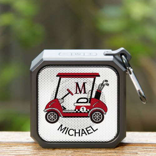 Fun Unique Custom Golf Cart Monogram Name   Bluetooth Speaker