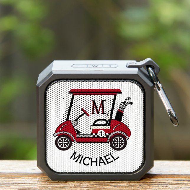 Fun Unique Custom Golf Cart Monogram Name   Bluetooth Speaker (Insitu(Outdoor))