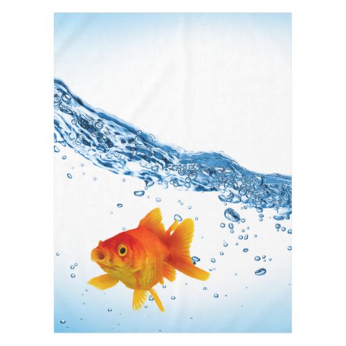 Fun Unique Goldfish Fish Bowl Water Tablecloth