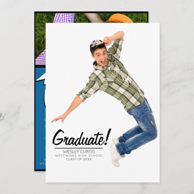 Fun & Unique Graduation Announcements (Front/Back)