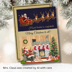 *Fun Unique Mrs. Santa Claus on Christmas Eve Holiday Card