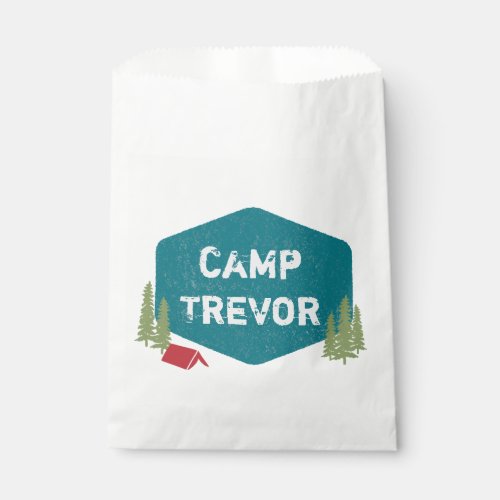 Fun Unique Personalized Camp Birthday Party Favor Bag