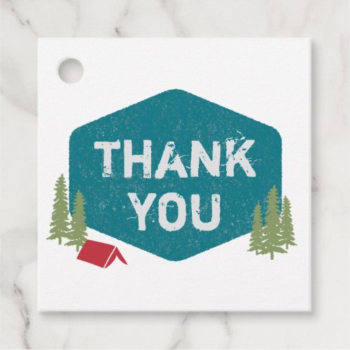 Fun Unique Personalized Camp Birthday Thank You Favor Tags