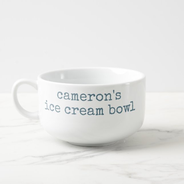 Fun Unique PersonalIzed Name Ice Cream Bowl (Right)