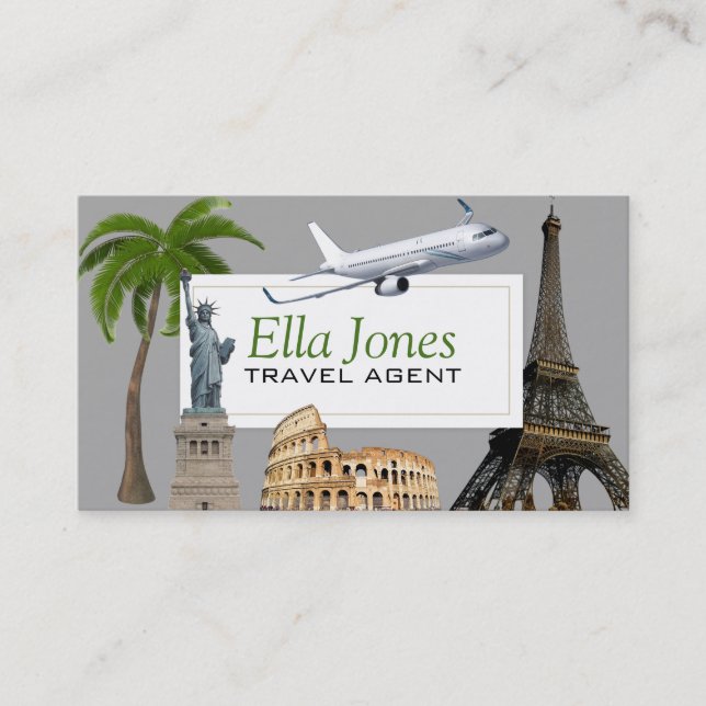 Fun Unique Travel Agent Business Card (Front)