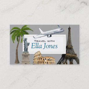 Fun Unique Travel Agent Business Card