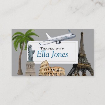 Fun Unique Travel Agent Business Card by ArtisticEye at Zazzle