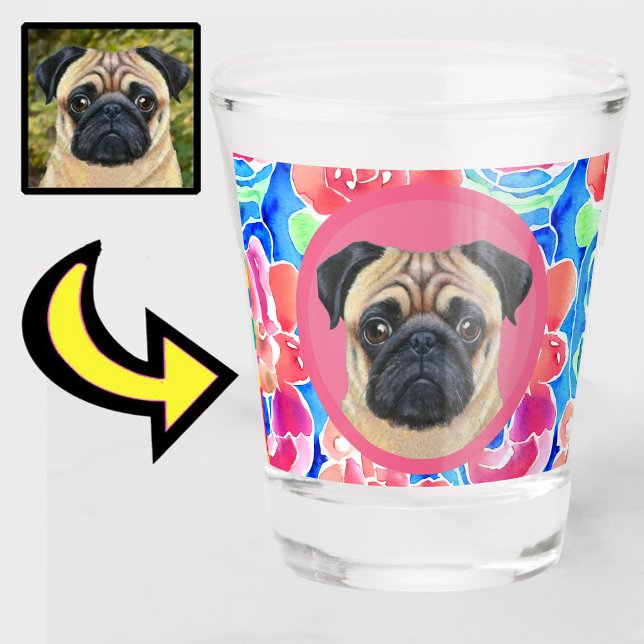 Fun Unique Your Pet Dog Puppy Custom Photo         Shot Glass (Creator Uploaded)