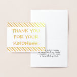[ Thumbnail: Fun & Upbeat "Thank You For Your Kindness!" Card ]