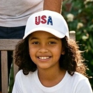 Fun USA Birthday Celebration Red White and Blue  Hat