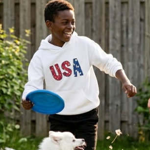Fun USA Birthday Celebration Red White and Blue Hoodie