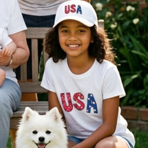 Fun USA Birthday Celebration Red White and Blue T-Shirt