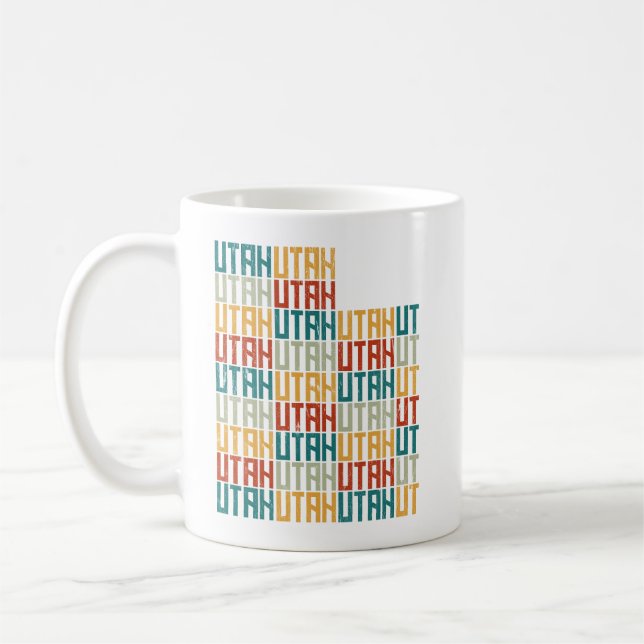 Fun Utah-Shaped Design: State of Utah Coffee Mug (Left)