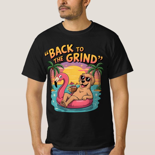 Fun Vacation Dog Cool Golden Retriever Beach Shirt (Front)