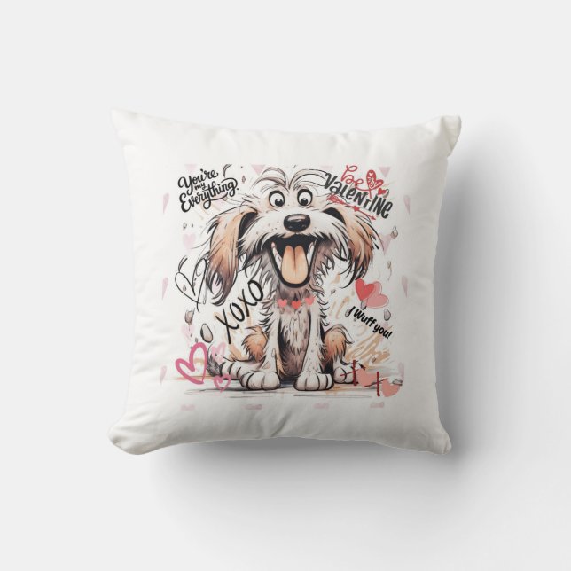 Fun Valentine design for the one you love! Throw Pillow (Front)