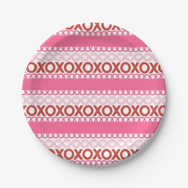 Fun Valentine Paper Plates (Front)