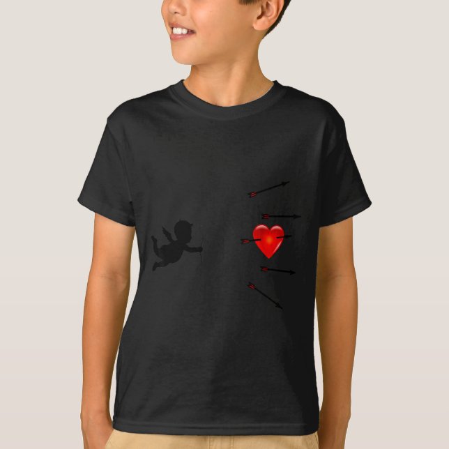 Fun Valentine's Day - Cud Heart &amp; Arrows Tee S (Front)