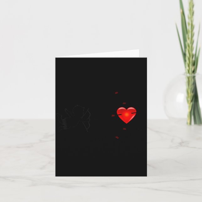 Fun Valentine's Day - Cud Heart &amp; Arrows Tee S Card (Front)