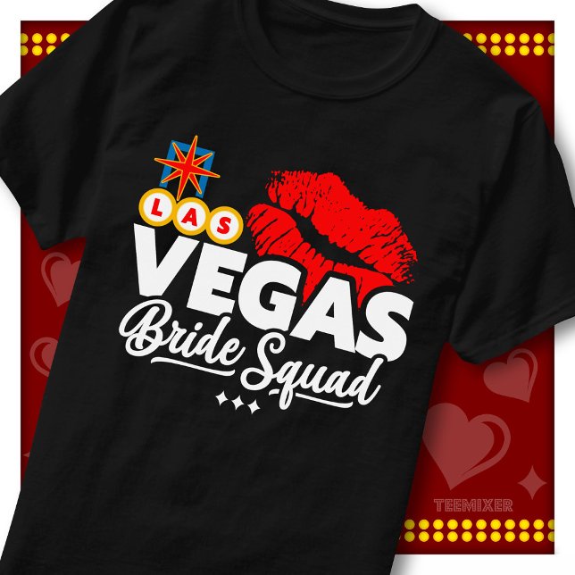 Fun Vegas Bride Squad Cute Bachelorette Party T-Shirt (Creator Uploaded)