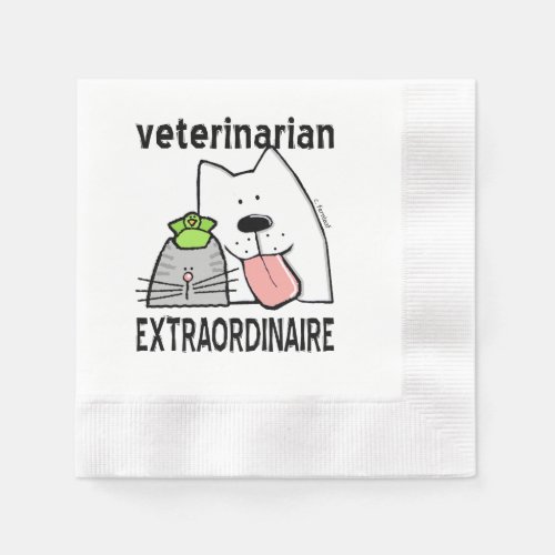 Fun Veterinarian Extraordinaire Napkins